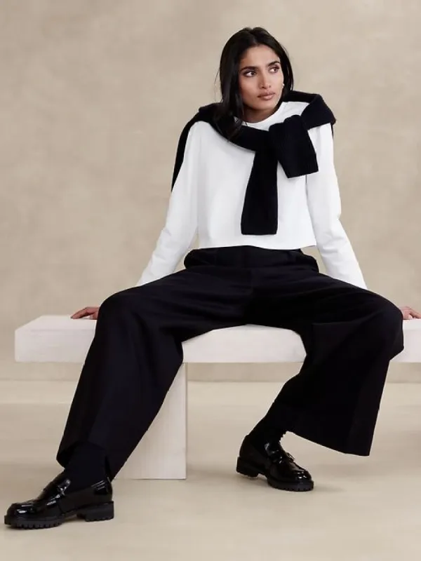 Heavy Cotton Boxy Crop T-Shirt sold by Banana Republic