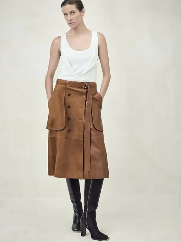 BR x Peter Do Leather Utility Skirt sold by Banana Republic