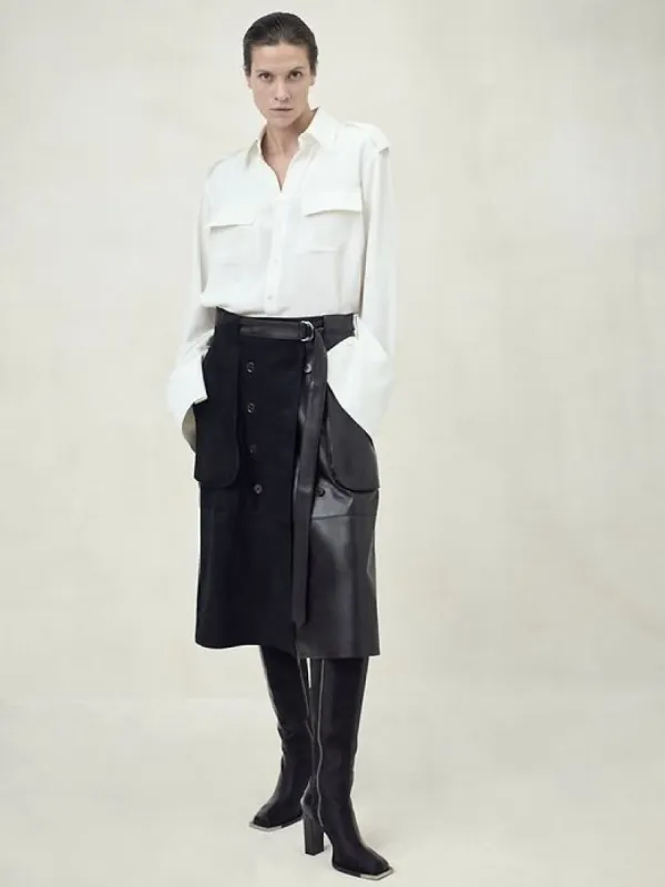 BR x Peter Do Leather Utility Skirt sold by Banana Republic
