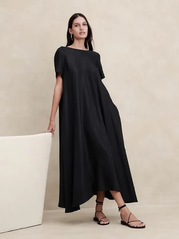 Aurelia Linen-Blend Maxi Dress sold by Banana Republic
