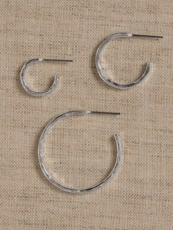 Textured Hoops Set Of 3 | Aureus + Argent sold by Banana Republic