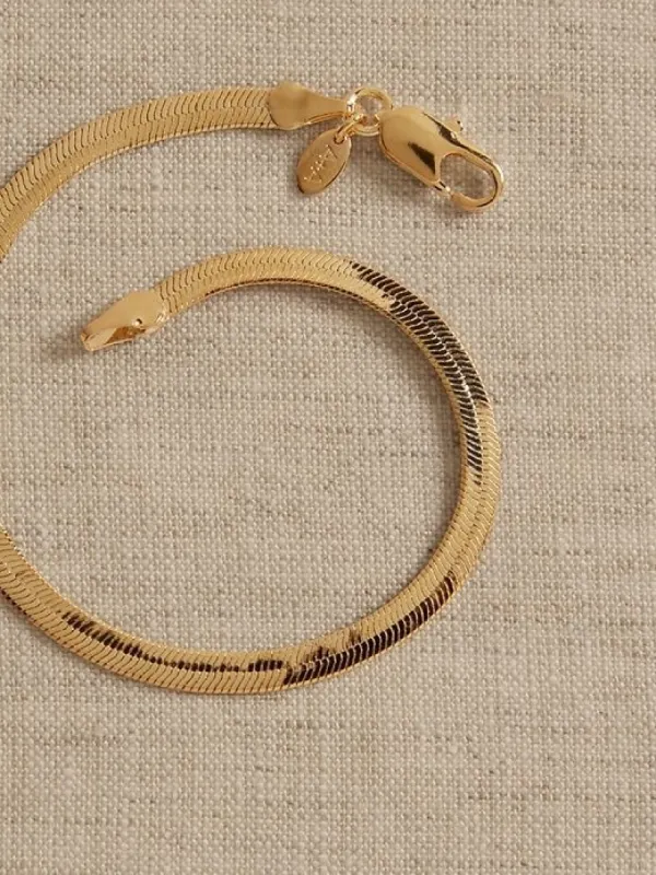Ravena Herringbone Bracelet | Aureus + Argent sold by Banana Republic