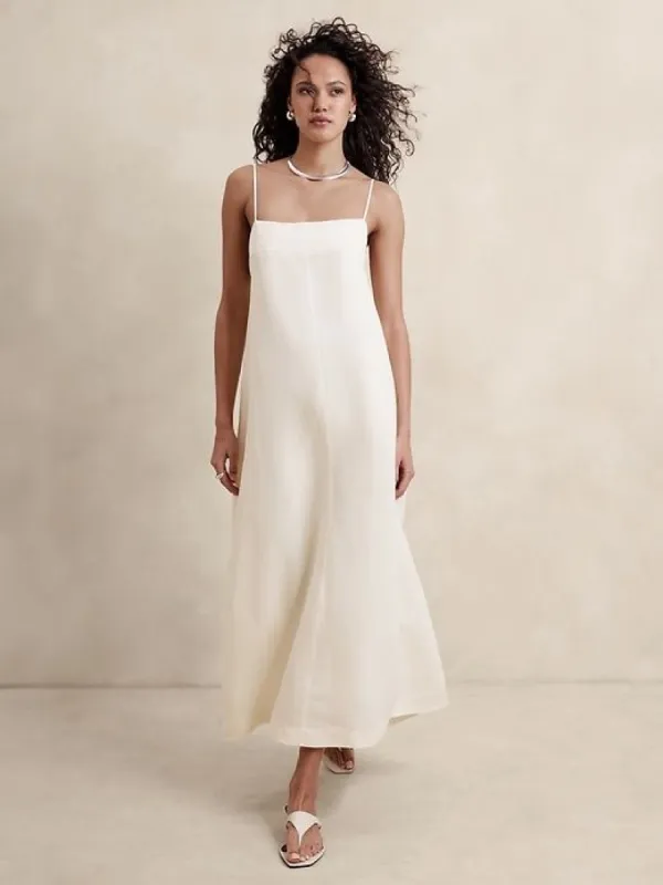 Silk-Linen Maxi Dress sold by Banana Republic