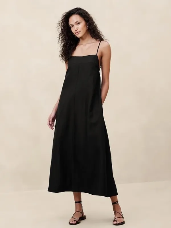 Silk-Linen Maxi Dress sold by Banana Republic