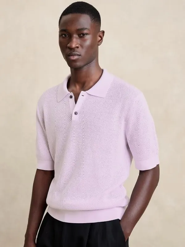 Point Sur Cotton Sweater Polo made by Banana Republic