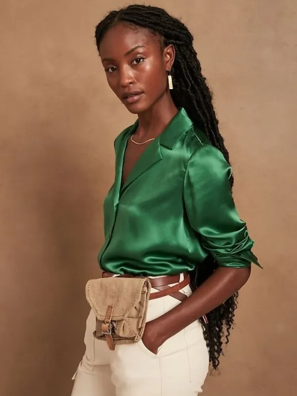 Petite Silk Resort Shirt sold by Banana Republic