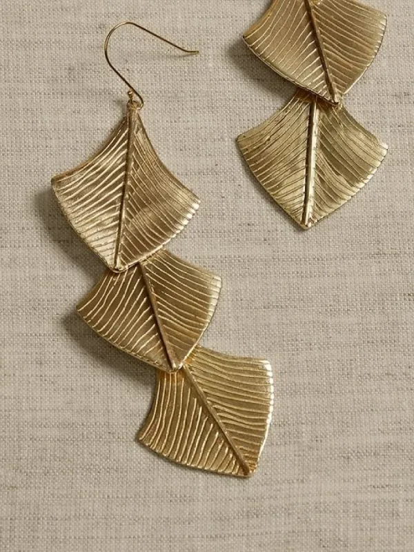 Palm Leaf Statement Earrings | Aureus + Argent sold by Banana Republic