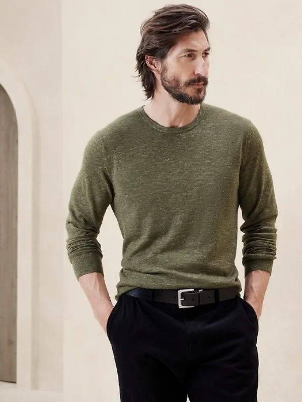 Oceano Merino-Linen Sweater sold by Banana Republic