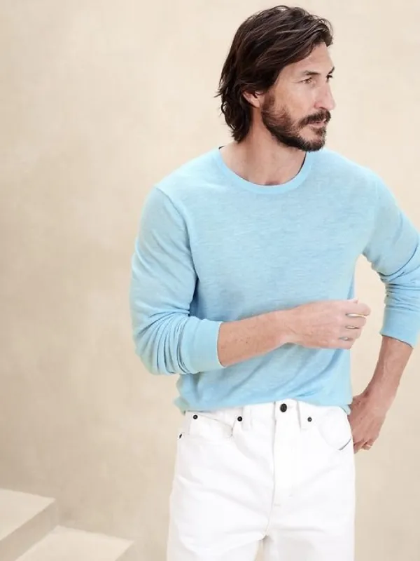 Oceano Merino-Linen Sweater sold by Banana Republic