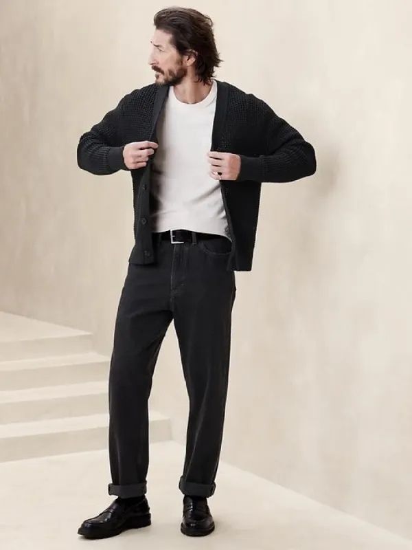 Avila Waffle-Knit Cardigan sold by Banana Republic