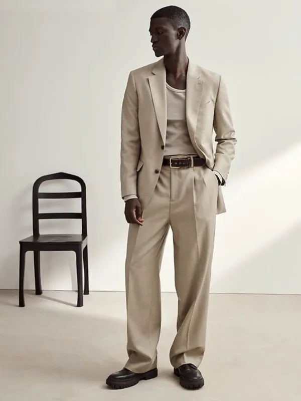 Signature Italian Twill Wide-Leg Pant sold by Banana Republic