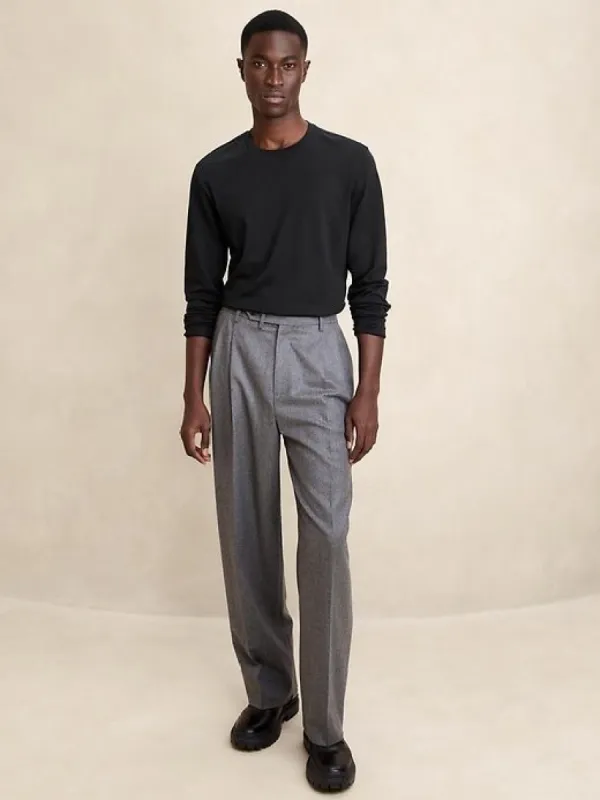 Luxury-Touch Long-Sleeve T-Shirt sold by Banana Republic