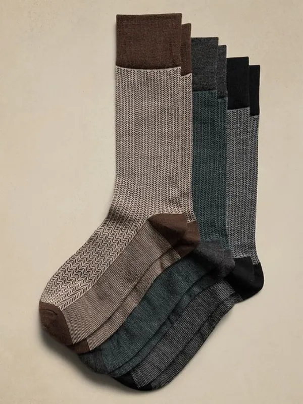 Breath Merino 3 Pack Trouser Socks sold by Banana Republic