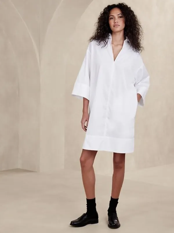 knee length dresses for ladies Cruz Poplin Maxi Dress  GAP (International)