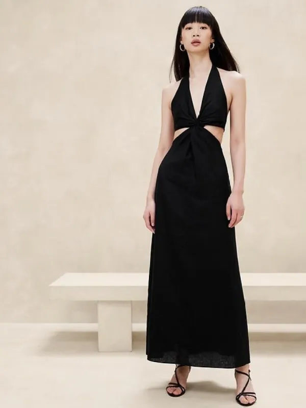 Lisa Linen Midi Dress sold by Banana Republic