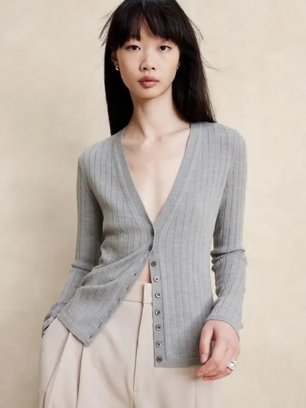 Nezha Merino Cardigan sold by Banana Republic