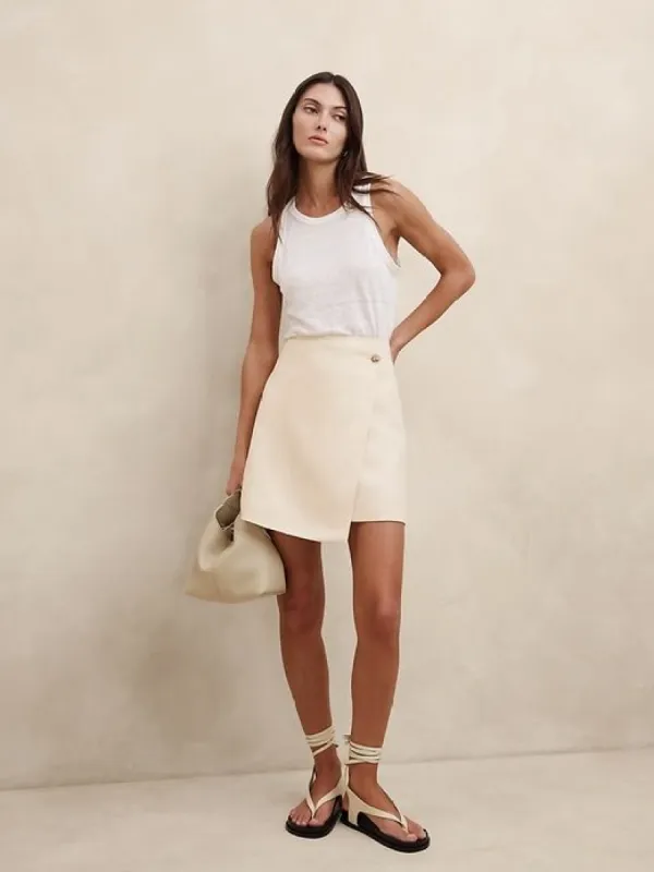 Lina Linen Mini Skirt sold by Banana Republic