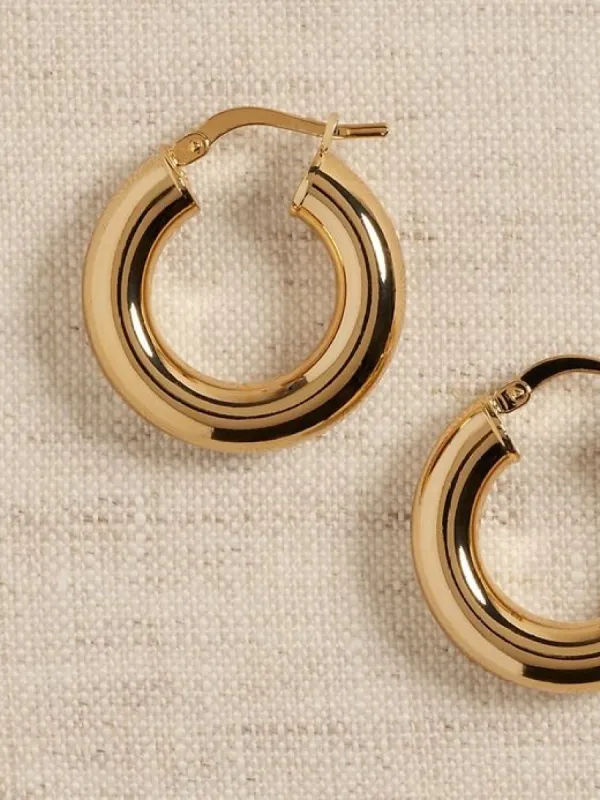 Ravena Mini Round Hoops | Aureus + Argent sold by Banana Republic
