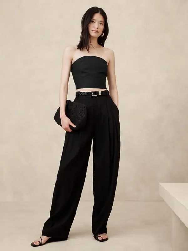 Lisa Linen Strapless Top sold by Banana Republic