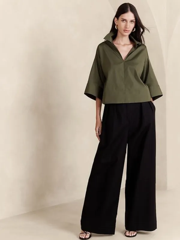 Cruz Oversized Popover Top made by Banana Republic