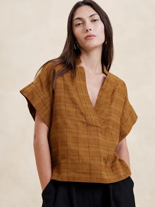 Laurel Linen-Cotton Top sold by Banana Republic