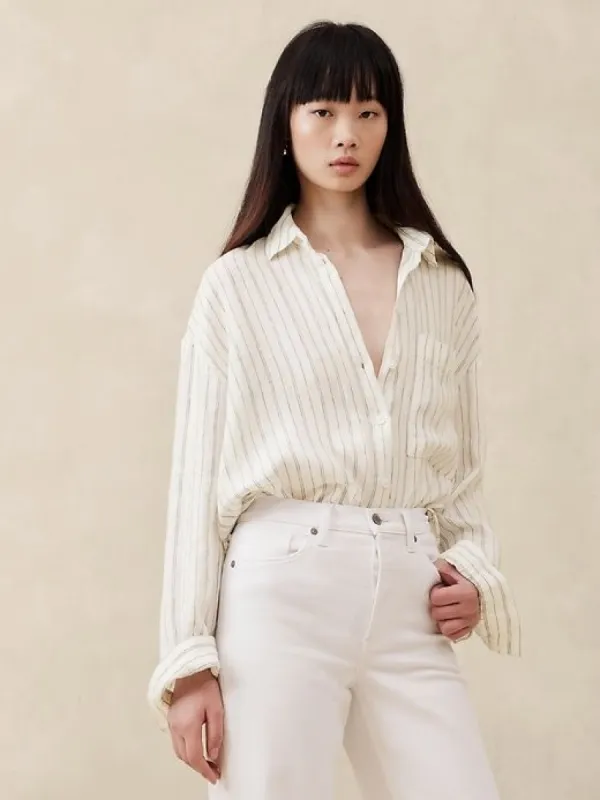 The Oversized Linen Shirt sold by Banana Republic