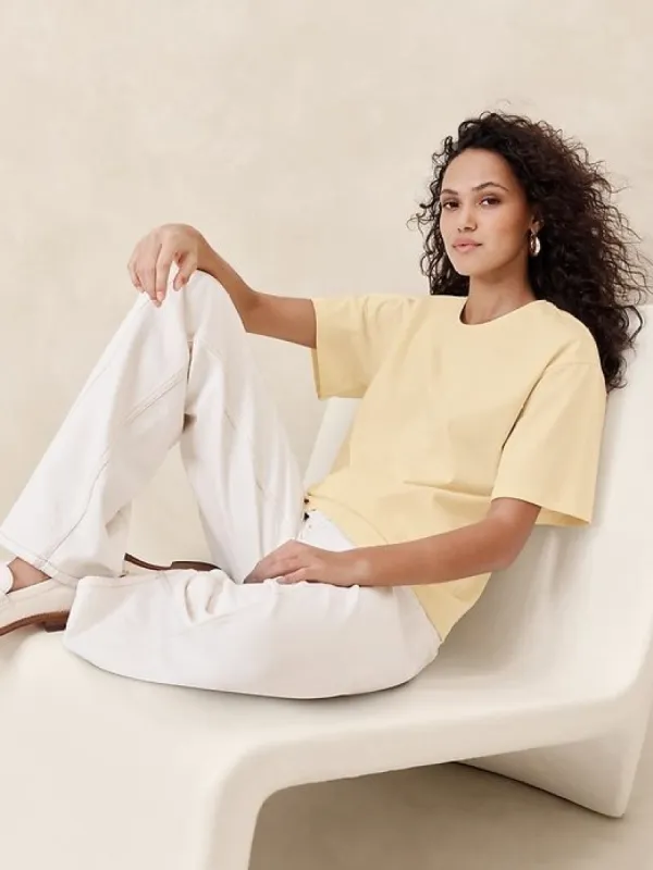 Cotton Boyfriend T-Shirt made by Banana Republic