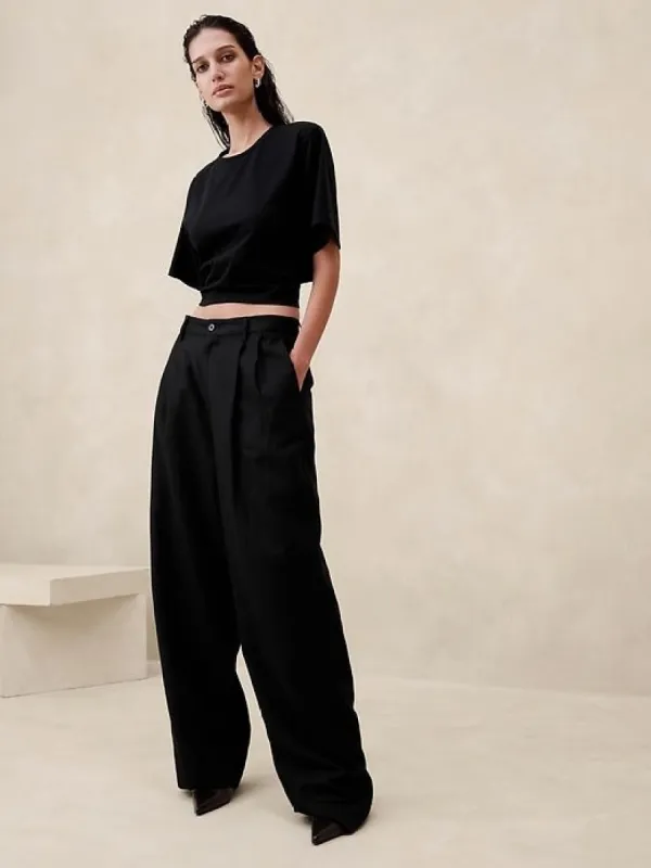 Cotton Tie-Back T-Shirt made by Banana Republic