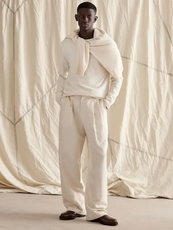 Agustin Relaxed Linen-Blend Pant sold by Banana Republic