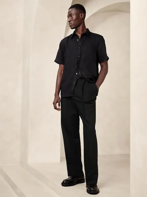 Agustin Relaxed Linen-Blend Pant sold by Banana Republic
