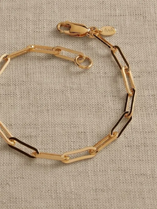 Ravena Paperclip Chain Bracelet | Aureus + Argent sold by Banana Republic