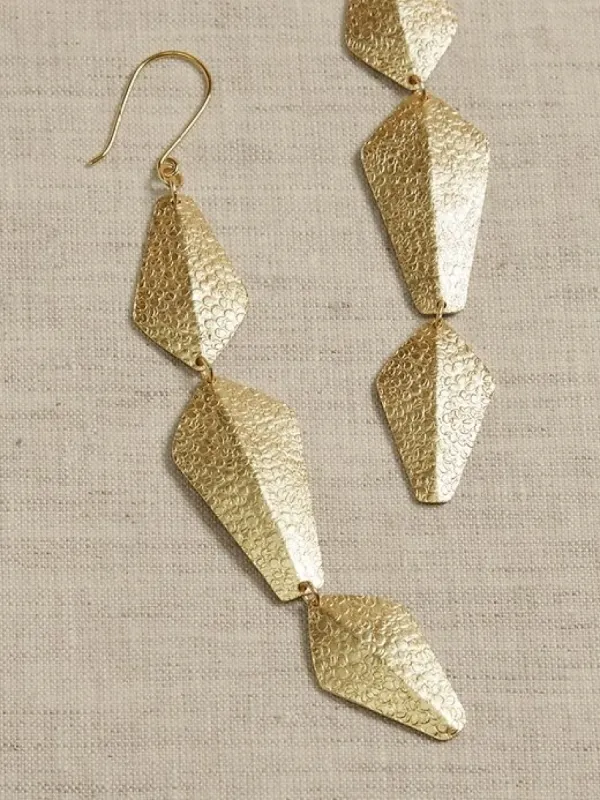 Textured Leaf Statement Earrings | Aureus + Argent sold by Banana Republic
