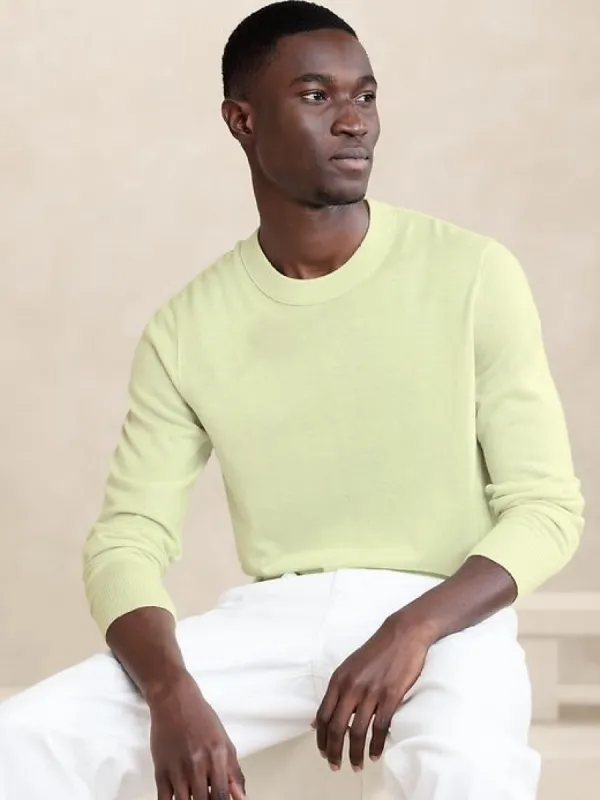 Stokke Cashmere-Silk Crew-Neck Sweater sold by Banana Republic