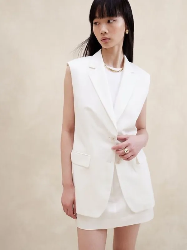 Marconi Cotton-Linen Vest sold by Banana Republic