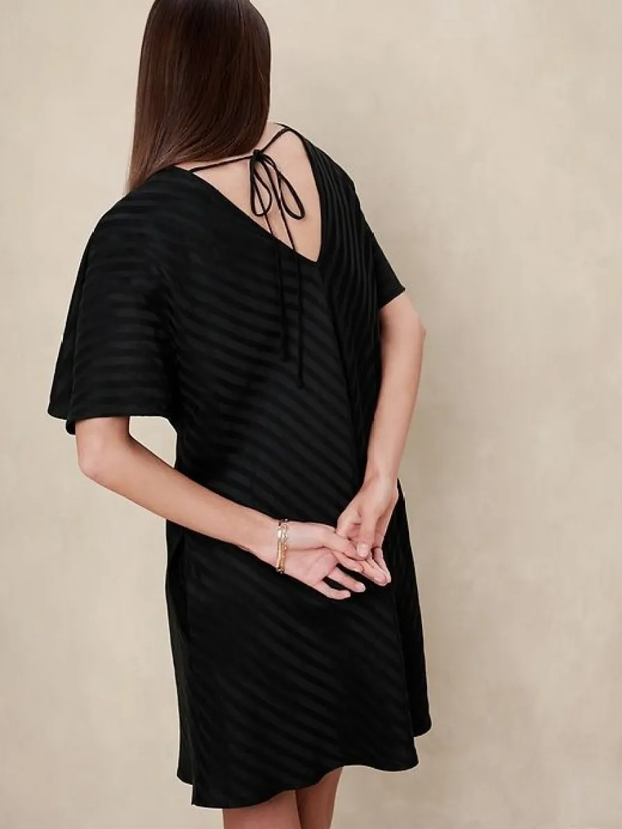 chinese dress ladies Khalid Beige Multi Stripe Mini Dress main image 1