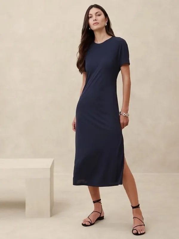 Crepe Midi T-Shirt Dress sold by Banana Republic