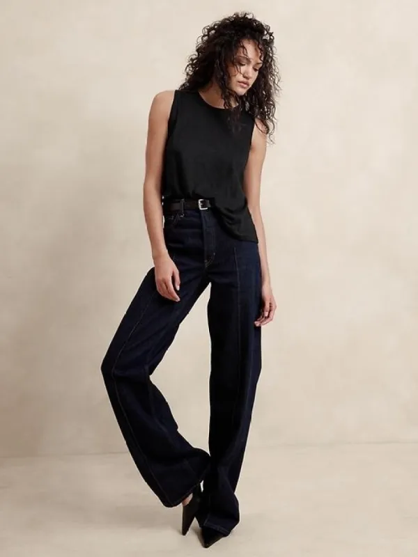 Linen Twist-Back Tank sold by Banana Republic