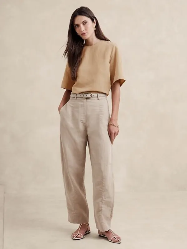 TENCEL™-Linen Top sold by Banana Republic