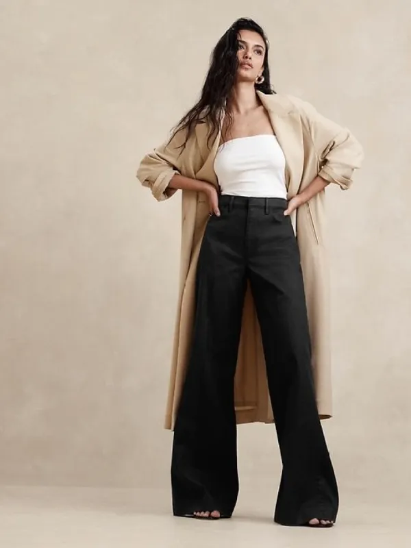 Italian Linen-Cotton Wide Leg Pant sold by Banana Republic