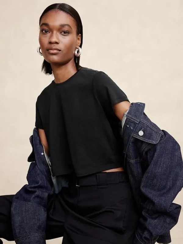 Supima® Boxy T-Shirt sold by Banana Republic