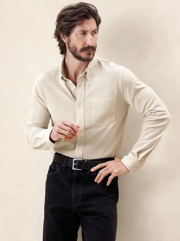 Luxury-Touch Pique Shirt sold by Banana Republic