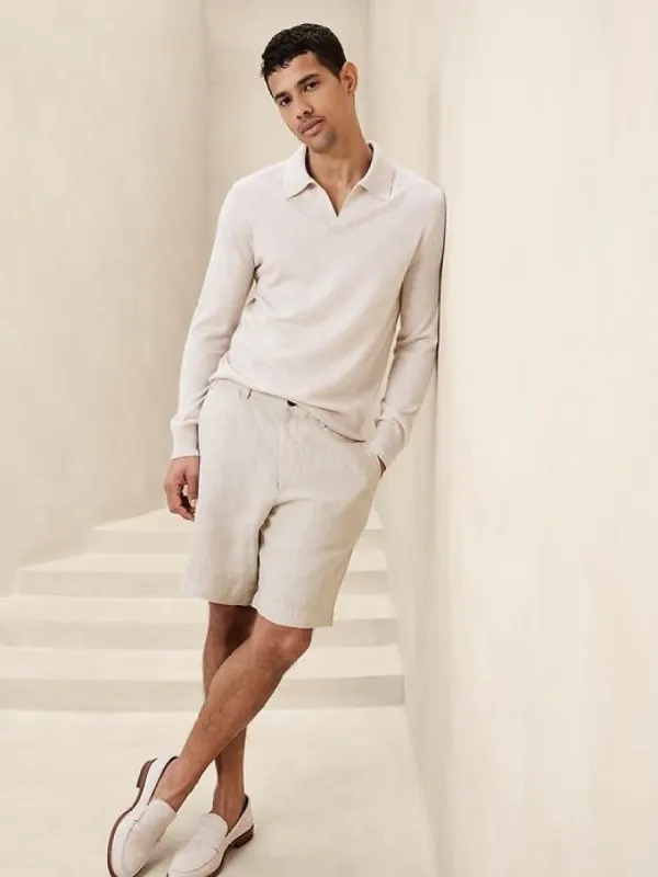 Lino 9" Linen Short sold by Banana Republic