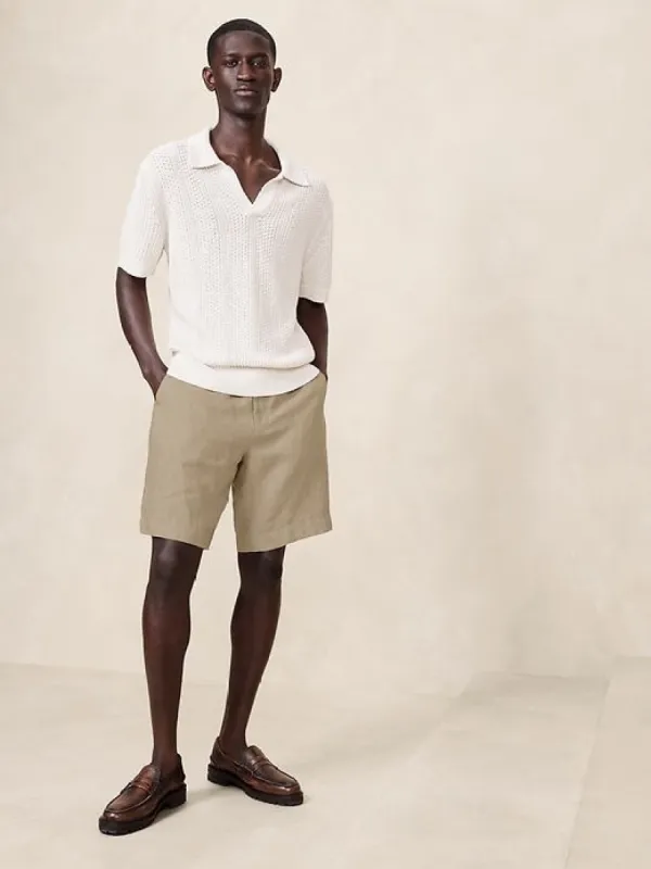 Lino 9" Linen Short sold by Banana Republic