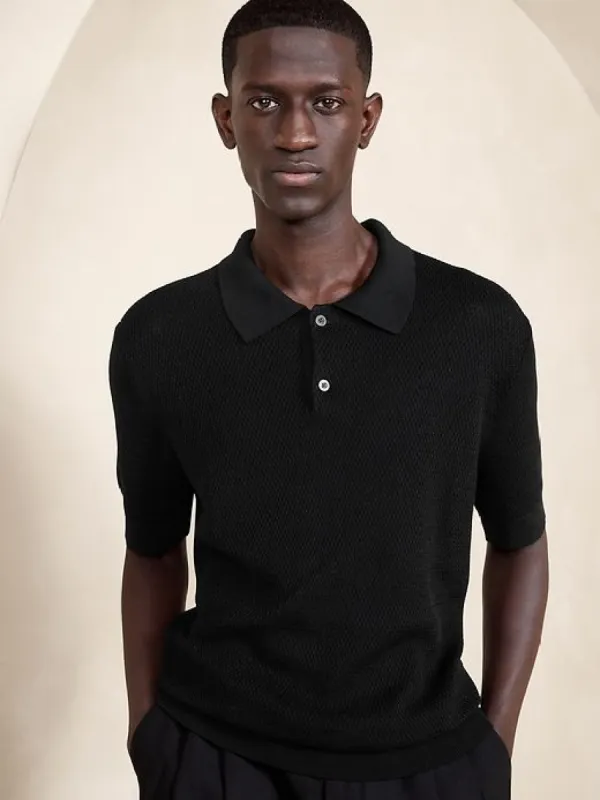 Point Sur Cotton Sweater Polo sold by Banana Republic