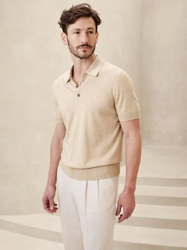 Stokke Cashmere-Silk Sweater Polo sold by Banana Republic