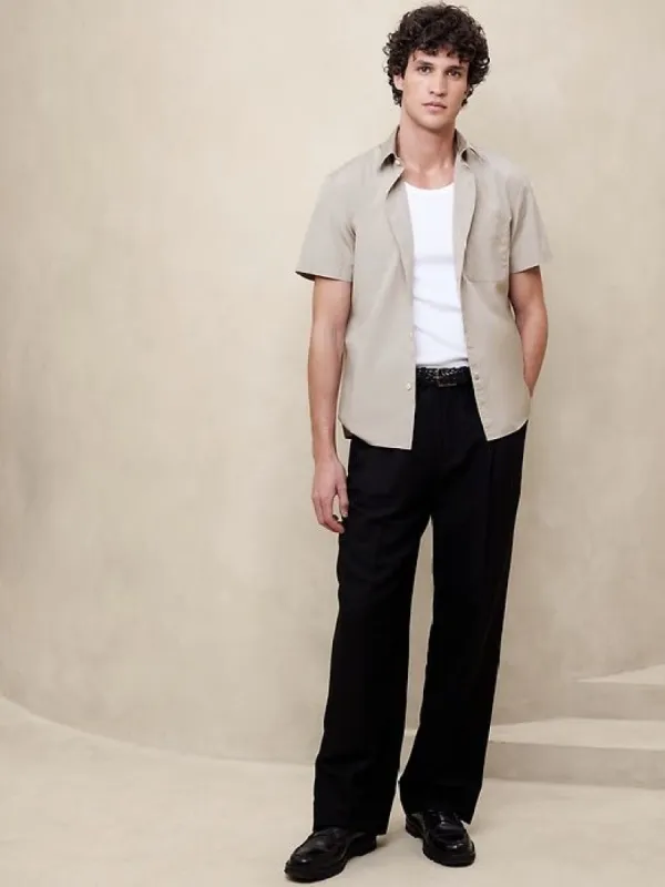 Washed Cotton Poplin Shirt sold by Banana Republic