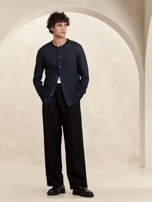 Linen Button-Down Shirt made by Banana Republic