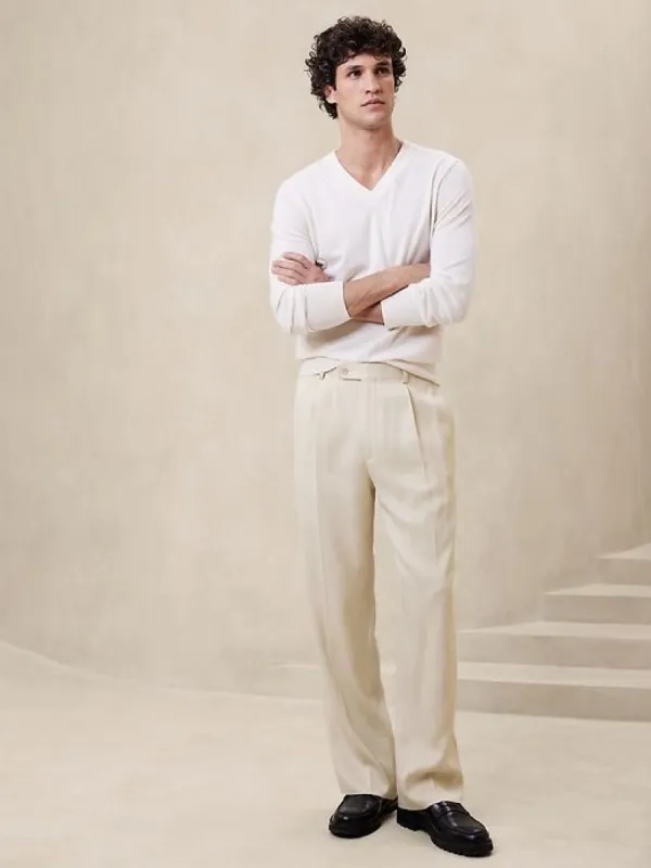 Reyes Italian Satin Tuxedo Pant sold by Banana Republic