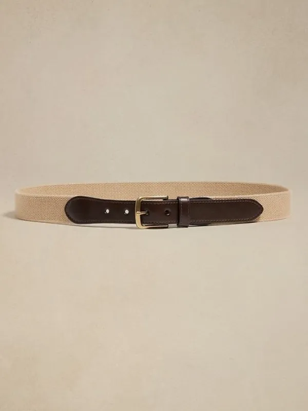 Ravine Canvas & Leather Belt sold by Banana Republic