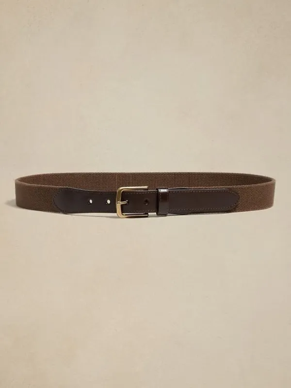 Ravine Canvas & Leather Belt sold by Banana Republic